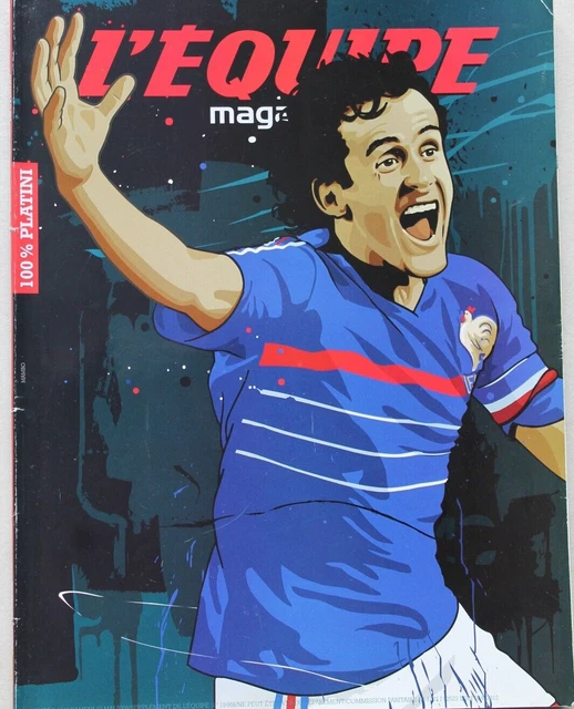 FOOT SUPPORTER MAGAZINE de 1977 ST ETIENNE, PLATINI ROOKIE + POSTER