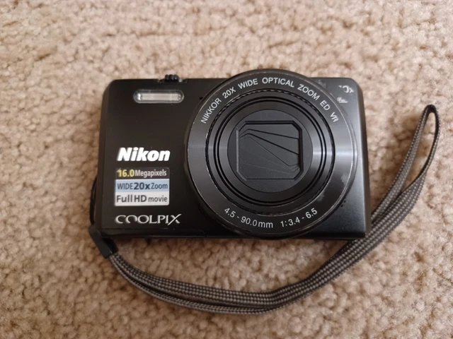 Nikon CoolPix S7000 Digital Camera, Black, 16 MP, 20x Zoom