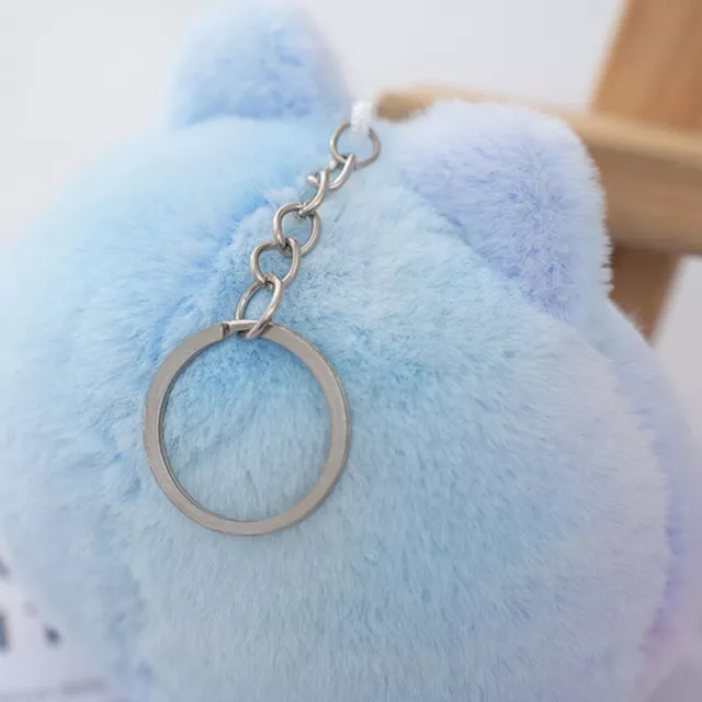 Cute Cartoon Animal Colorful Plush Keyring Soft Stuffed Small Cat Pendants  YIUK