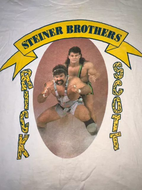 Vintage WCW NWA WWE Rare Rick and Scott The Steiner Brothers Wrestling Shirt