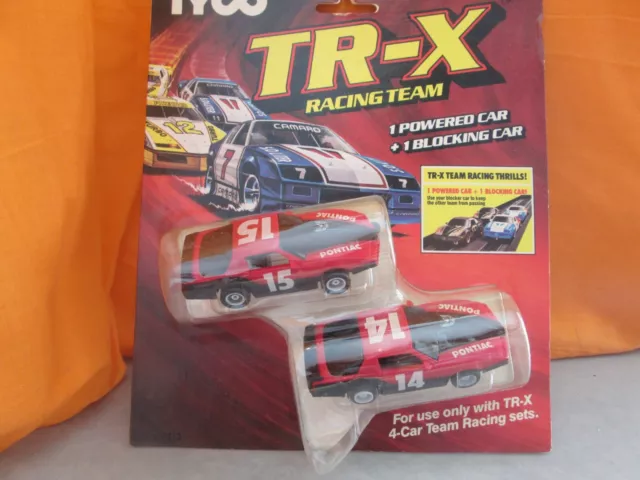 Vintage Tyco TR-X Racing Team Pontiac Firebird Set HO Slot Car New in Package