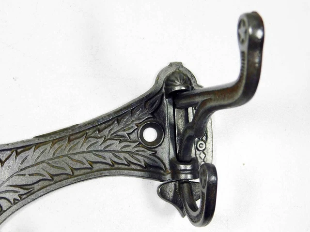 A Rare Antique Break-Down Travel Hook Decorative Cast Iron Dated 1879 on Back 3