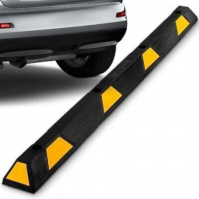Pyle PCRSTP14 Heavy Duty Rubber Parking Tire Block,Vehicle Stopper, Cars/Trucks