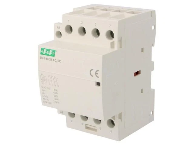 ST63-40-24-ACDC Schütz: 4-Richtung Installation NO x4 24VAC 24VDC 63A DIN F&F