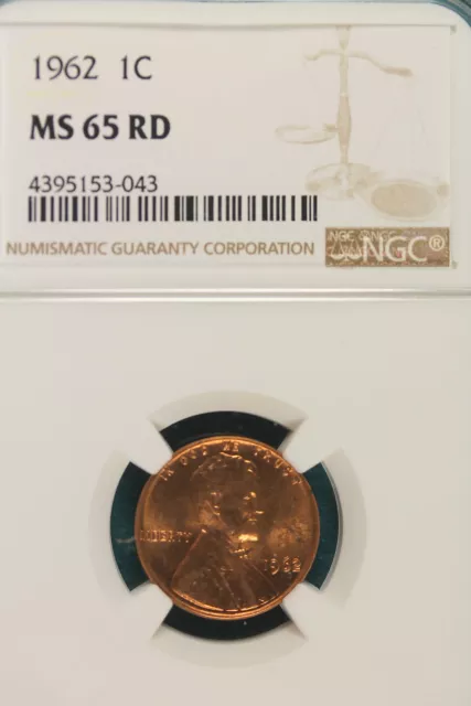 1962-P NGC MS65 RED Lincoln Memorial Cent!!! #A5833