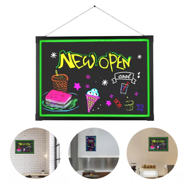 DIY LED Erasable Writing Message Board Illuminated Neon Effect Sign 24" x 32" US