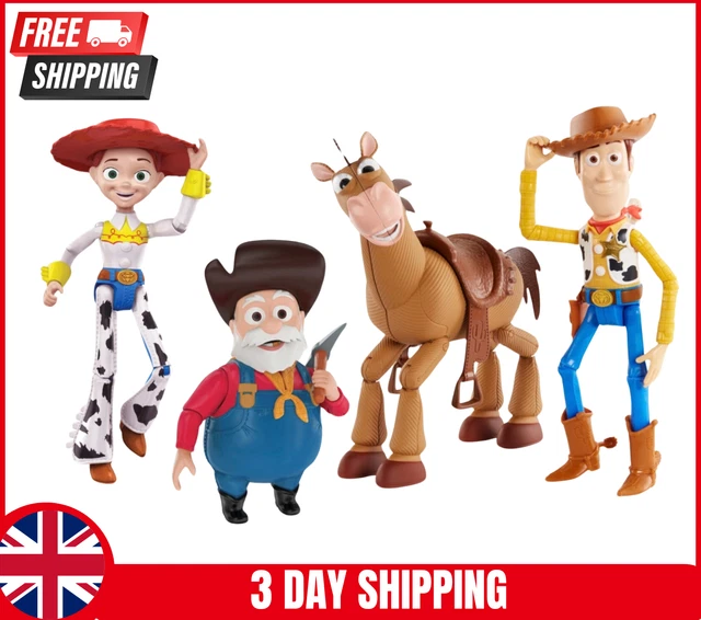 TOY STORY WOODY Buzz Bullseye Pete Jesse Doll Disney Pixar Roundup ...