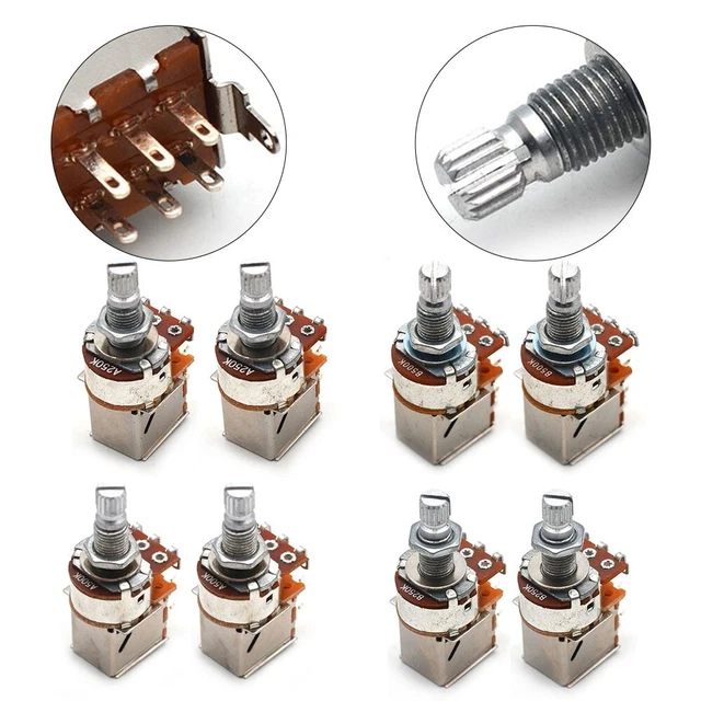 IKN Gitarre Full Size Potentiometer A250k L18mm Schaft Audio Tone