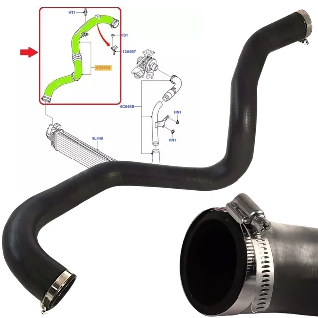 Durite De Turbo Pour Ford S-Max 2.2 TDCi - Référence 8G916K683AC, Neuve Avec Colliers