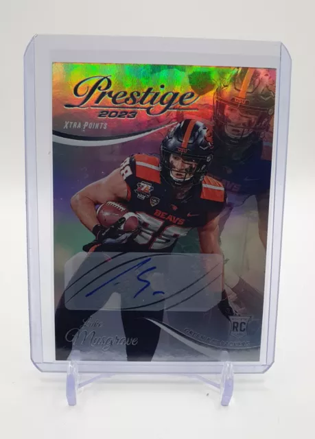 2023 Panini Prestige Luke Musgrave Rookie Auto RC Green Bay Packers