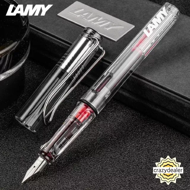 Lamy Safari Fountain Pen Transparent Fine Nib Cartridge&Converter Special ed.