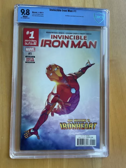 INVINCIBLE IRON MAN #1 CBC 9.8 NM/M Riri Williams 1st Cover as IRONHEART Not CGC