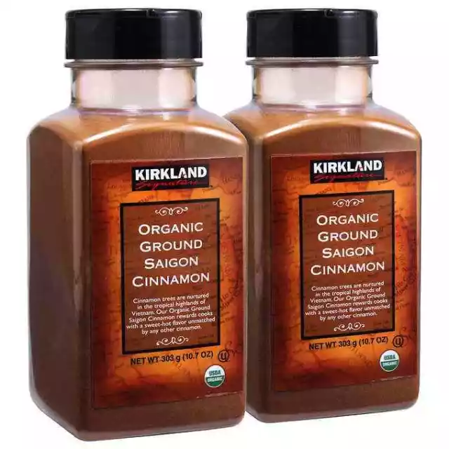 Kirkland Signature Organic Ground Saigon Cinnamon, 10.7 oz., 2-count