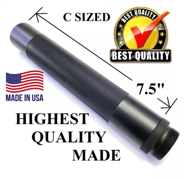 Maglite Flashlight C Cell Extension Tube 7.5" USA MADE & SHIPPED, Heavy Duty HD