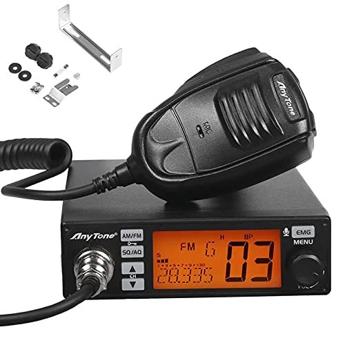 AnyTone AT-500M 10 Meter 28-29.7MHz Ham Radio for Truck Amateur Mobile Transc...