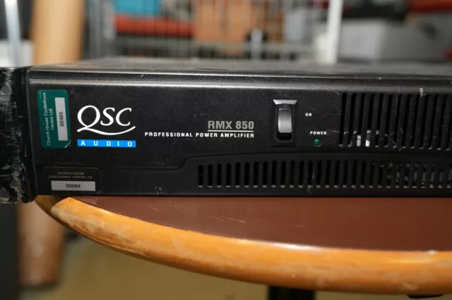 QSC AUDIO RMX 850 PROFESSIONAL POWER AMPLIFIER - New Volume Controls and Fan