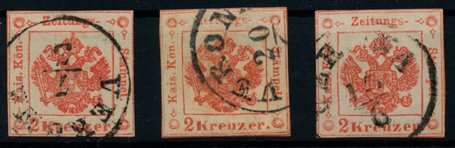 LOMBARDEI-VENETIEN 3Stk. Zeitungsstempelmarke! Schön und attraktiv!