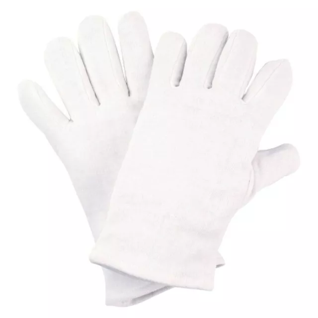 12 Paar Baumwollhandschuhe weiß Gr. 10 Trikot Handschuhe Trikothandschuhe