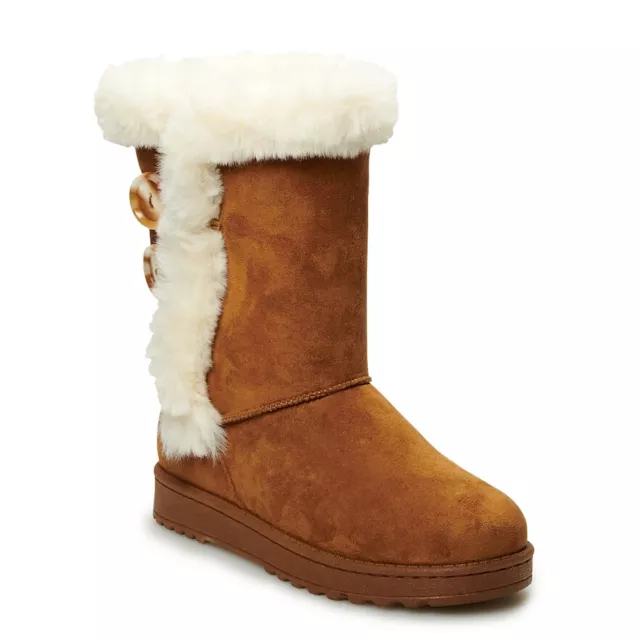 SO Abigail Women's Faux-Fur Winter Boots, Chestnut