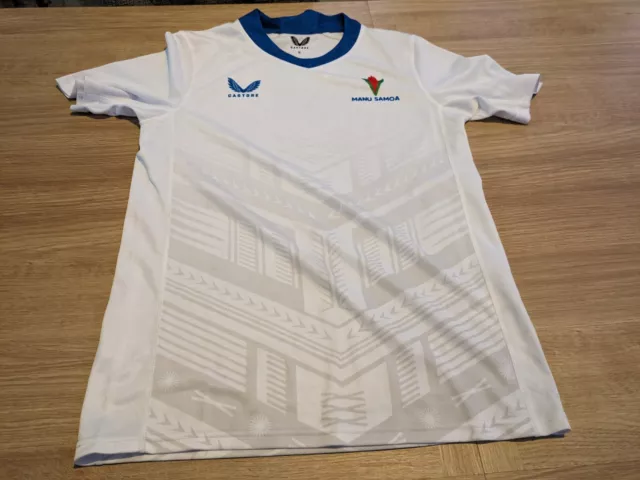 2022/2023 Manu Samoa Away Rugby Union Shirt Castore S Mens Tribal Design
