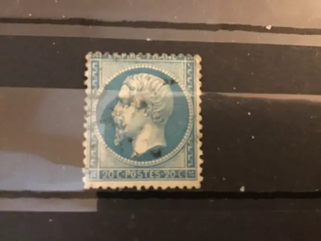 Lot 62 timbre de France type Napoleon III n°22 obl ?