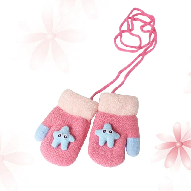 Kinder Cartoon Winterhandschuhe Sternchenmuster Herbst Stilvolle Jungen Mädchen
