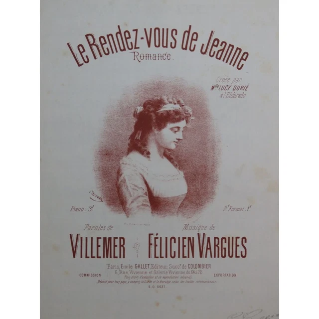 VARGUES Félicien Le Rendez-vous de Jeanne Chant Piano
