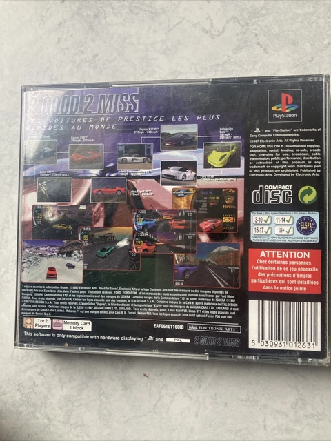 PS1 Playstation 1 PAL Need for Speed Porsche 2000 motor Racer 2 jeux