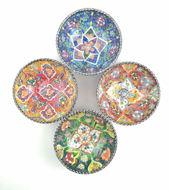 Hand Painted Ceramic Bowls(15 cm) - Handmade Turkish Pottery