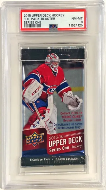 2015 Upper Deck Hockey Foil Blaster Pack Series 1 PSA 8 NM-MT McDavid??