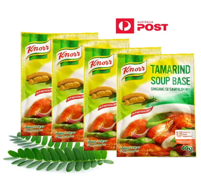 4 x KNORR Tamarind Soup Base Sinigang Sa Sampalok Mix 40g - BB: 07/2025