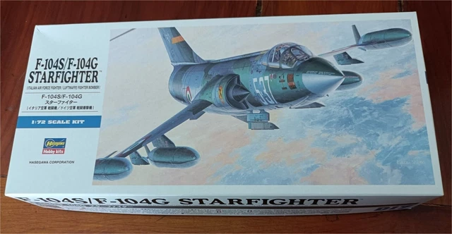 Maquette Avion Hasegawa F-104 S/F Starfighter échelle 1:72 - Kit Italien/allemand - Neuf