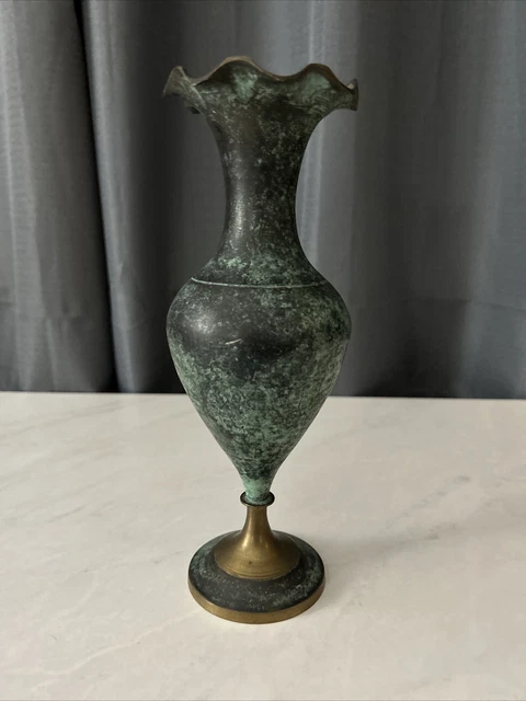Made In India Brass Green Vase