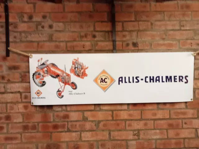 ALLIS-CHALMERS B TRACTOR  1  large pvc WORK SHOP BANNER