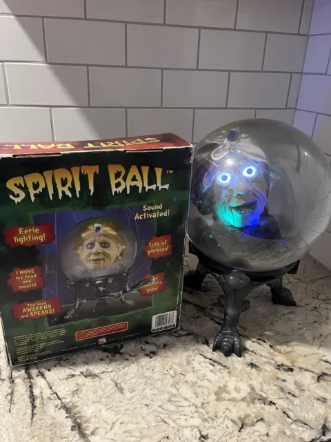 Vintage Gemmy Spirit Ball Zultan Fortune Teller Lights And Sensor Works No Sound