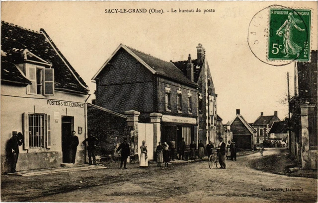 CPA AK Sacy-le-GRAND - Le bureau de poste (259411)