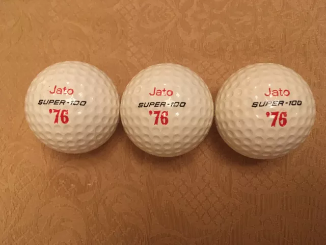 3 Vintage Jato SUPER-100 '76 Golf Balls - EXCELLENT