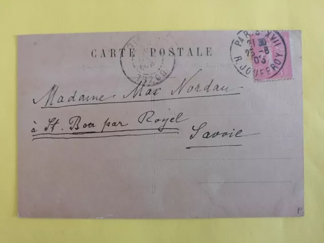 CPA PERSONNALITÉ Autographe Écrite 1905 par Mathilde MARCHESI à Mme Max NORDAU 2