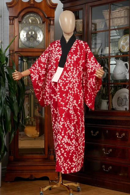 Dear Vanilla Japanese Juban Undergown Women's Kimono Genuine Vintage Mint