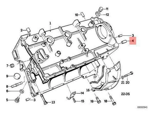 Oem Bmw 114 Cmsp E12 E21 E23 E24 E26 Engine Block Dowel 23111606156 Genuine