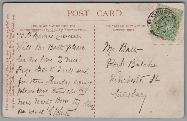 HEYSHAM VILLAGE CHURCH Lancashire England Postcard Postmark 1907 EUR 7 ...