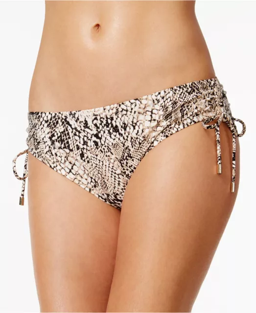 NEW Calvin Klein Snake-Print Side-Tie Swim Bikini Bottoms M Medium $68 CG6BD089