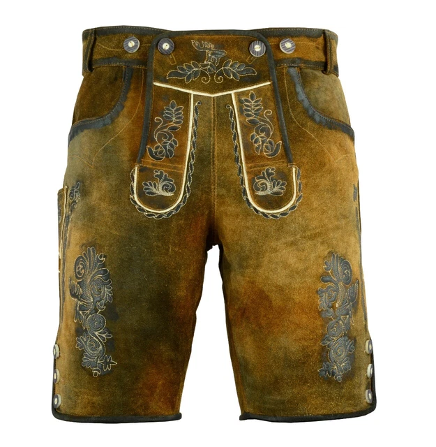 Lederhosen Shorts Suede Leather Bavarian Trachten Men Shorts Oktoberfest Short