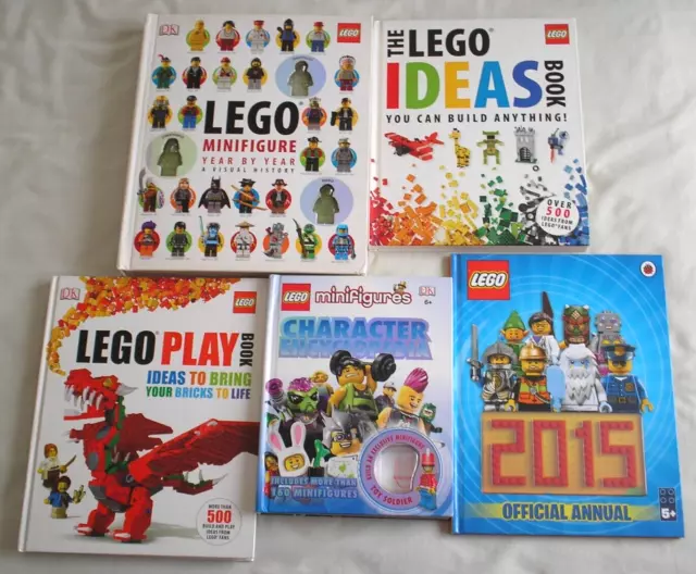 Lego Book Bundle Job Lot x 5 Minifigures Encyclopaedia Idea Books & Annual