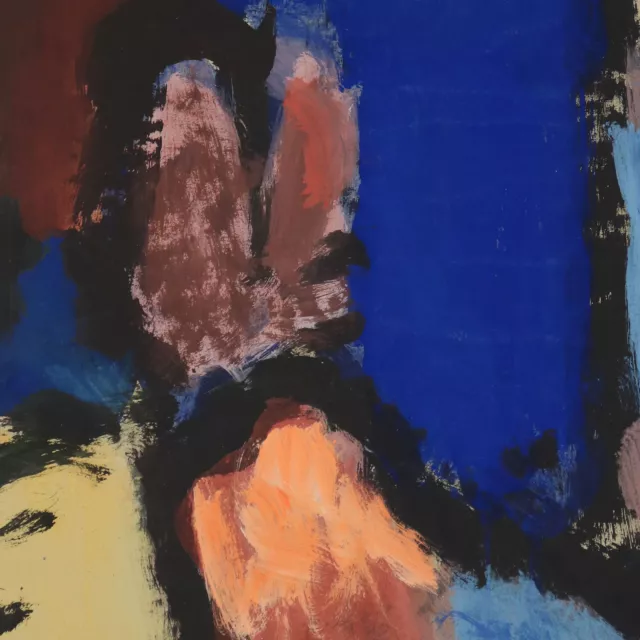 Fritz Keller Gouache Mario Porträt Spätexpressionismus Sachsen Unikat Vp: 4420€* 3