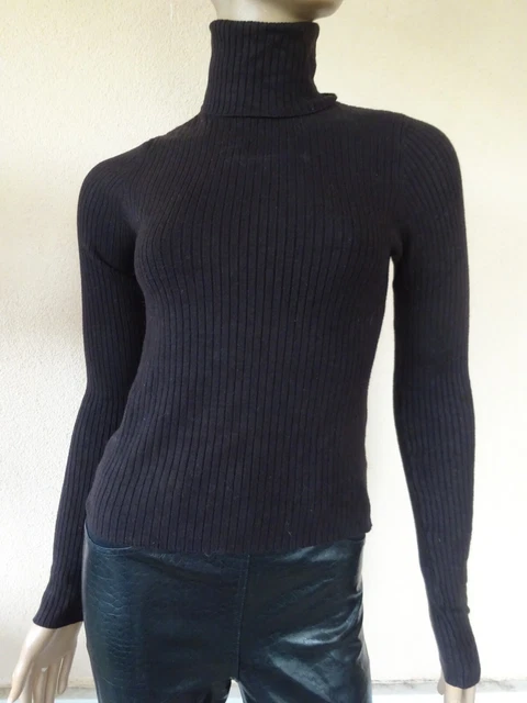 Pull Marron De Marque Zara Tres Doux  Col Roule T M 36/38 /40 Neuf