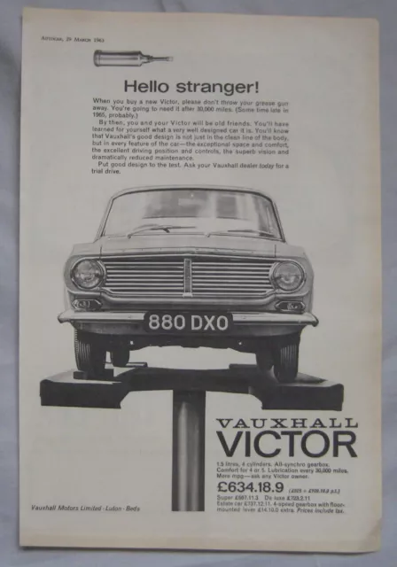 1963 Vauxhall Victor Original advert No.2