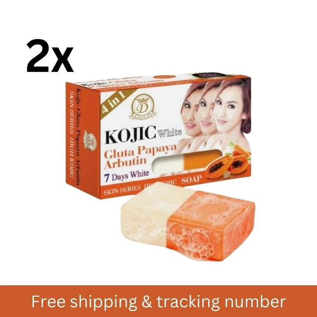 Savon éclaircissant Et Anti-tâches Kojic - Glutathion + Riz - 160g - Pour Teint Unifié - Fabriqué En Thaïlande