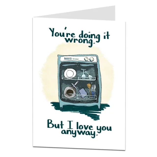 Funny Valentines Day Card Perfect For Him Husband Boyfriend Doing It Wrong