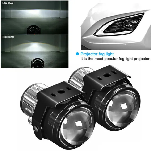 2x 2.5″ Fog Light Bi-Xenon HID Projector Lens Universal Retrofit Hi/Lo H11 Bulb